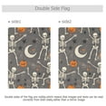 thumbnail image 4 of Yayeee Garden Flag 12" x 18" Double Sided Outdoor Yard Lawn Holiday Decorations, Gray Halloween Skeleton, 4 of 6