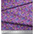 thumbnail image 2 of Soimoi Rayon Fabric Leaves & Bell Floral Decor Fabric Printed Yard 42 Inch Wide, 2 of 3