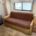 thumbnail image 2 of Hudson Comfort RV Couch Covers for Sofa Bed – 2-Piece Backrest and Seat Covers Ideal for Jackknife – Camper Slip Covers for RV Furniture – Super Stretchable Fabric with 1cm Elastic - Chocolate, 2 of 12