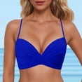 thumbnail image 2 of MKLEKYY Trajes De Baño Mujer 2 Piezas Women Back Stainless Steel Hooks Swimwear Tops Underwire Full Coverage Bikini Top Push Up Swim Crop Top Tie Back Bathing Suit Tops, 2 of 4