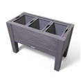 thumbnail image 5 of Step2 Lakewood 26" Tall Dark Cedar Raised Outdoor Rectangle Resin Planter, 5 of 28