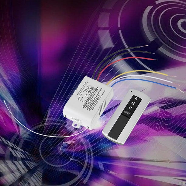 Interruptor de control remoto digital inalámbrico de 220 V y 3 canales para luz de lámpara