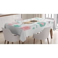 thumbnail image 1 of Ambesonne Kitten Tablecloth Rectangular Table Cover, Cartoon Domestic Siamese, 60"x84", Multicolor, 1 of 3