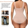 thumbnail image 3 of Women Shapewear Bodysuit Slim Body Shaper Sexy Scoop Neck Thong Bodysuit Tummy Control Jumpsuit Tops, 3 of 6