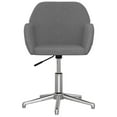 thumbnail image 3 of vidaXL Adult Fabric Indoor Residential Swivel and Fixed Arms Office Chair, Gray, 3 of 8