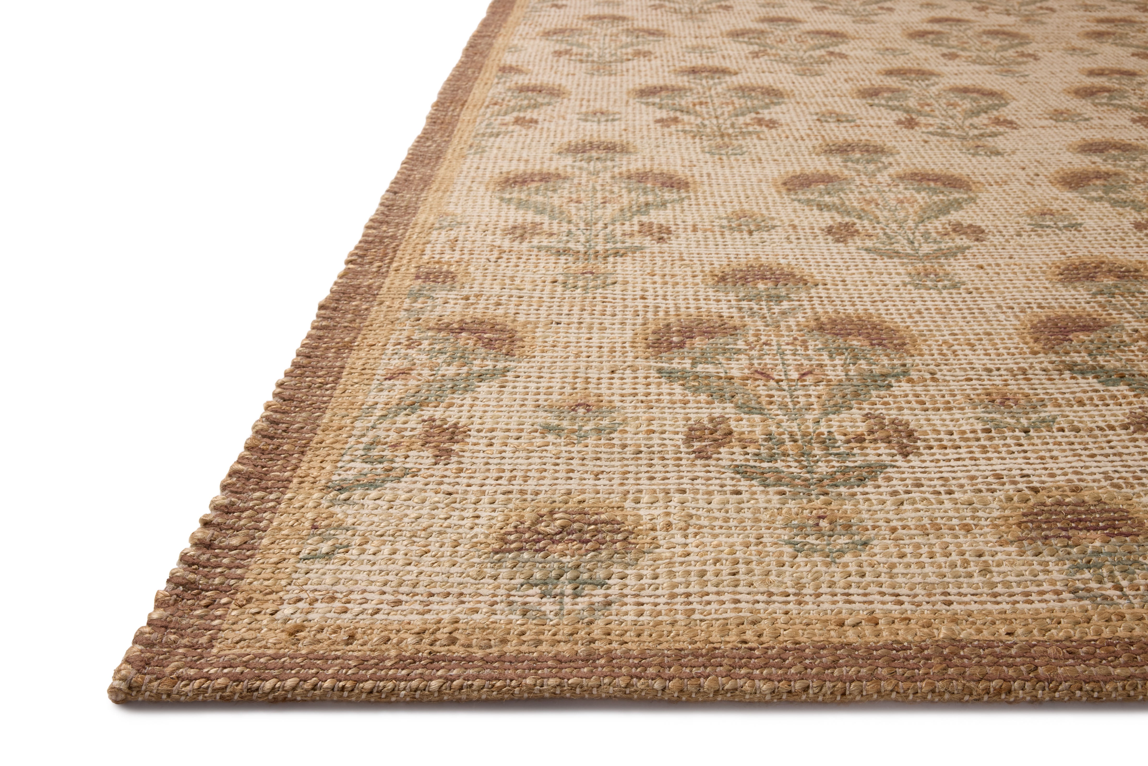 Chris Loves Julia x Loloi Rue Wheat / Sage 3'-6" x 5'-6" Accent Rug