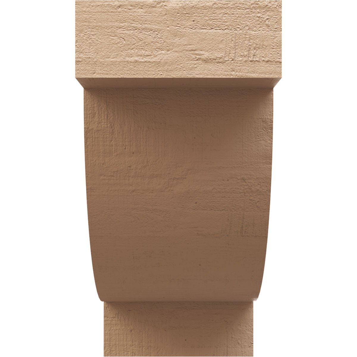 12"W x 24"D x 24"H Classic Alpine Rough Cedar Woodgrain TimberThane Corbel, Primed Tan