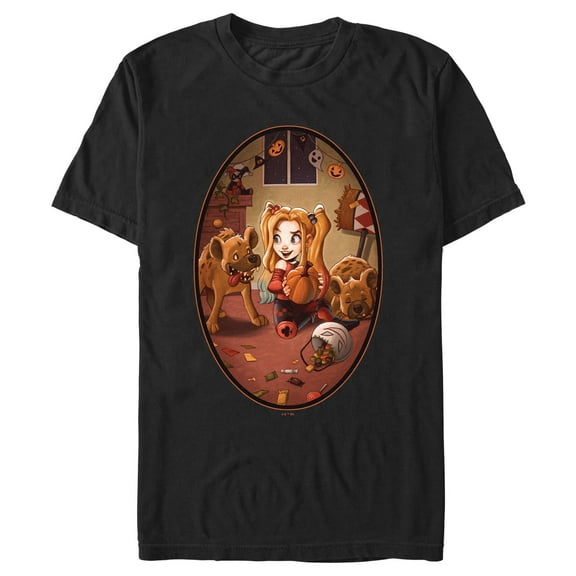 Men's Batman Harley Quinn Halloween Portrait Graphic T-Shirt