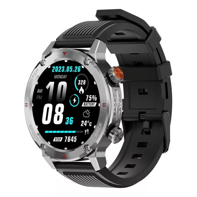 Imiki D2 Smartwatch 1.43 Amoled Hd Pantalla 466*466px, Bt 5.3 Llamdas, 3 Atm Impermeable, Asistente De Voz, Bisel Desmontable, Reloj Inteligente Para Hombre/mujer, Negro