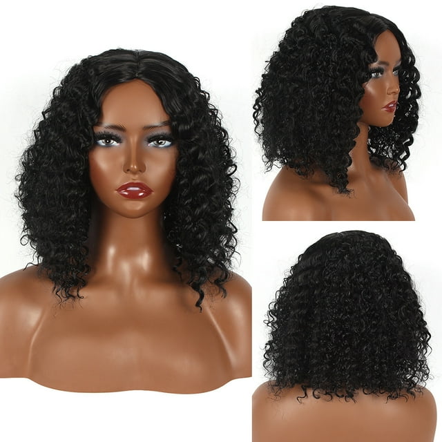 ER Cabello rizado africano alta temperatura seda rosa malla sintética tocado fibra química cabello peluca europea y americana brillar Electrónica