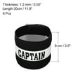thumbnail image 2 of Uxcell Elastic Captain's Armband  Soccer Team Training Arm Band Black 6 Pack, 2 of 7