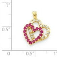 thumbnail image 2 of Beautiful 10k CZ Double Heart Pendant, 2 of 2