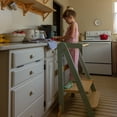 thumbnail image 5 of HARPPA Foldable Toddler Kitchen Tower, Standing Tower for Kids Age 1.5-6 Years,Sage Green, 5 of 8
