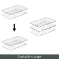 thumbnail image 5 of mDesign Plastic Stackable Eyeglass Storage Organizer, 5 Sections, 2 Pack - Clear, 5 of 9