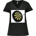 thumbnail image 3 of Inktastic Dart Board Women's Plus Size V-Neck T-Shirt, 3 of 5