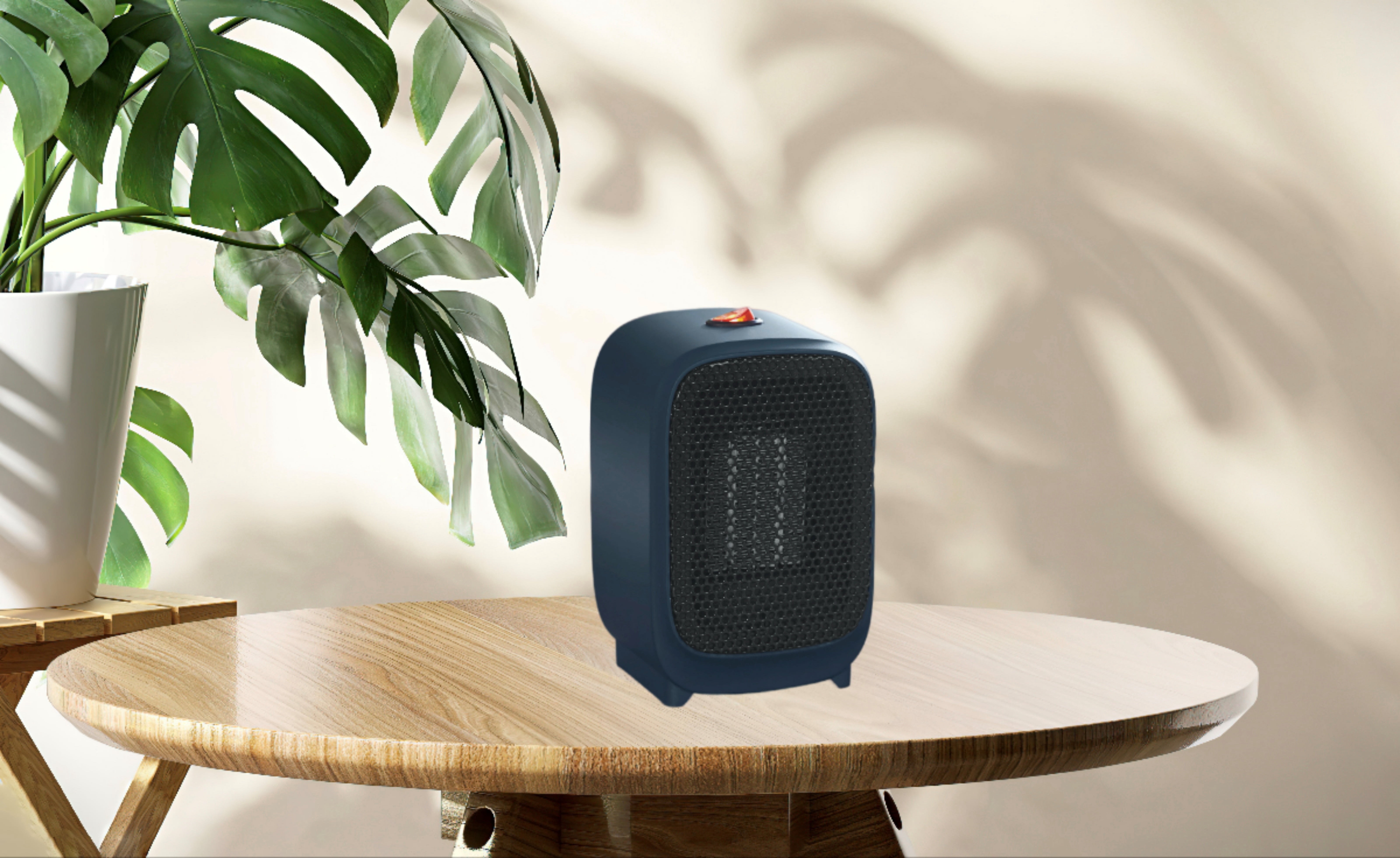 Mainstays Personal Ceramic Space Heater, 400 W, Portable Indoor PTC Heater, Blue