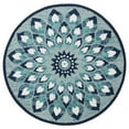 thumbnail image 1 of LR Resources SINUO54151TBU60RD Hand Tufted Feathering Floral Round Area Rug, 1 of 1