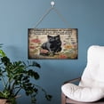 thumbnail image 5 of Floral Black Cat Decor Wall Decor Hanging Wall Art Wood Plaque Signs for Girls Dorm, Kitty Wall Art Ready to Hang for Office Living Room Home Decorations 10"x16", 5 of 8