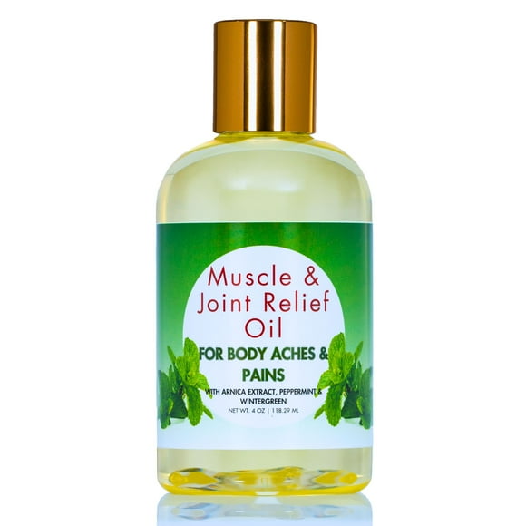 Huile de Soulagement pour Muscles et Articulations avec Arnica, Menthe Poivrée, Wintergreen pour Muscles et Articulations Douloureux par LatherGreen