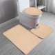 thumbnail image 4 of Ganfancp Juego de Alfombrilla de Baño de Espuma Viscoelástica de 3 Piezas con Tapa de Inodoro y Alfombrilla Combo Juego de Alfombrilla de Baño de 2 Piezas y Alfombrilla de Inodoro En Forma de U Ofert, 4 of 7