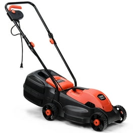 Sun Joe 14 in. 12 Amp Electric Walk Behind Push Lawn Mower, Red