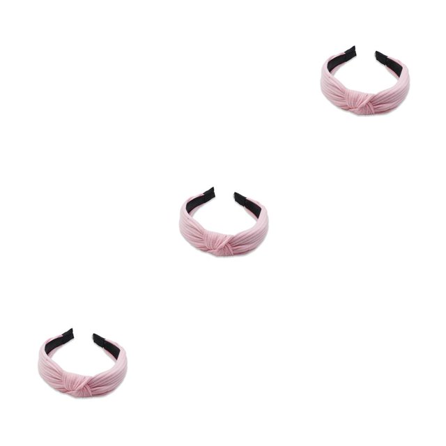Minnieouse Accesorios para el cabello Suministros para el de la cara Diadema anudada elástica Diadema de punto dulce vintage Mujeres adultas G612 G612 rosa 3piezas Minnieouse CBP270979