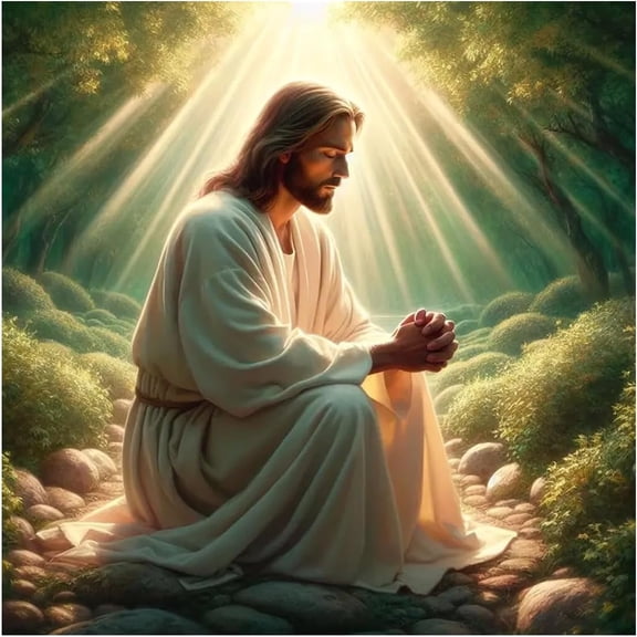 Jesus Diamond Art Painting Kits for Adults Beginners,5D DIY Full Drill Rhinestone Diamond Dots Gem Painting Art Craft Home Decor 12 x12 Inch