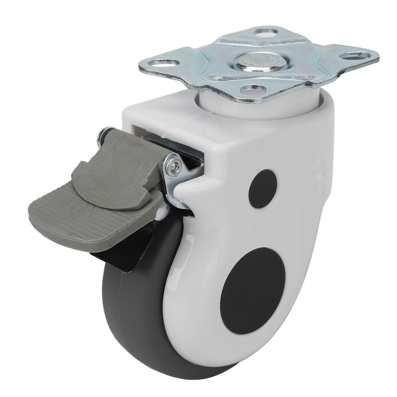 Brake Swirl Caster, Quiet TPR Rubber B Swirl Caster Soft Eliminate