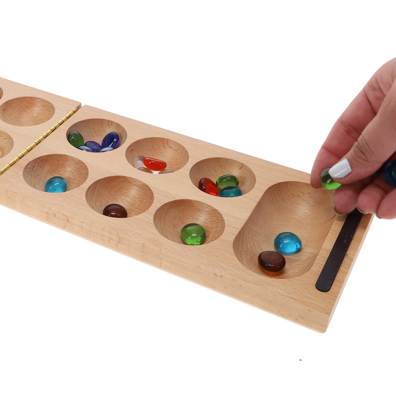 WE Games Replacement Glass Mancala Stones in Assorted Colors