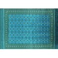 thumbnail image 1 of Ahgly Company Indoor Rectangle Oriental Turquoise Blue Industrial Area Rugs, 7' x 10', 1 of 4