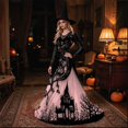 thumbnail image 3 of XinghaiYIDE Witch Dress for Women,Halloween Vampire Treehouse Thorns Witches Gothic Maxi Mesh Dresses, 3 of 5