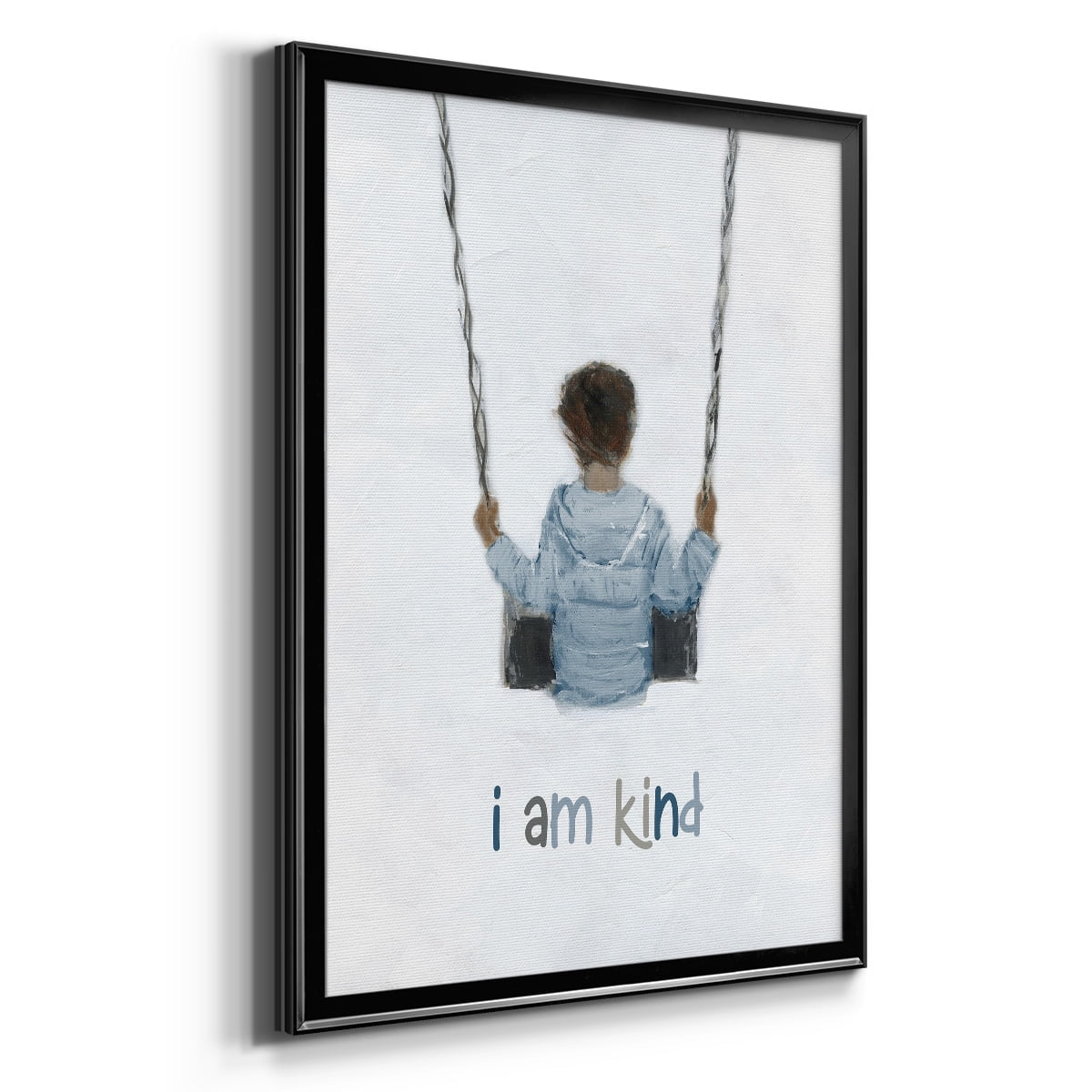 Boy on a Swing Premium Framed Print - Ready to Hang