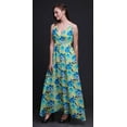 thumbnail image 4 of Bimba Floral Ladies Long Floral PrintÂ&nbsp;Dress Spaghetti Strap V Neck Maxi Beach Wear-Large, 4 of 4