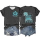 thumbnail image 1 of Mujeres Impreso Casual Top, Manga Corta Cuello Redondo Blusa para la Primavera Y el Verano, Camiseta de Moda, Toda la Temporada de la Fiesta, 1 of 3