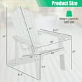 thumbnail image 3 of Costway Patio HIPS Adirondack Chair with Cup Holder Weather Resistant Outdoor 380 LBS White, 3 of 12