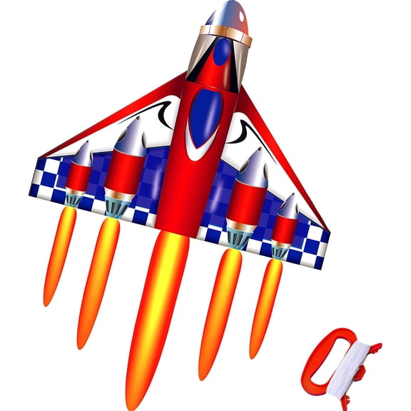 HENGDA KITE Adults and Young Kids (39x47) in Blue Plane Kite Polyester Outdoor Toys Excellent Gift