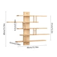 thumbnail image 3 of Tuscom Solid Wood Wall Shelf 15.71*15.74in, Natural Wood Floating Shelf for Wall Mounting, Multi-Functional Display Shelf for Home Decor, Storage Organizer for Living Room, Bedroom, Office, 3 of 7