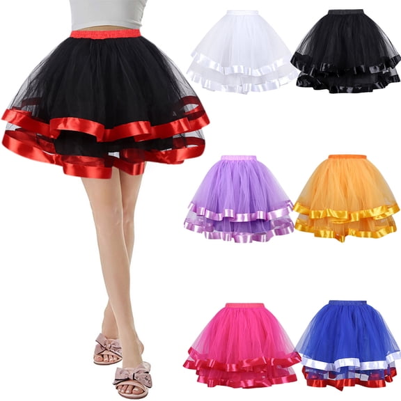 Skirts for Women Carnival Dance Party Holiday Party Tutu Ballet Casual Comfortable Womens Skirt Black