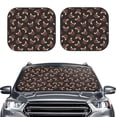 thumbnail image 2 of Kll Bulldog With Sunglasses Windshield Sun Shade 2-Piece Foldable Car Front Window Sunshade For Most Sedans Suv Truck - Auto Sun Blocker Visor Protector Blocks Max Uv Rays - Large, 2 of 7