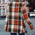 thumbnail image 4 of YUTK Womens Plaid Shawl Collar Cardigan Sweaters Long Open Front Flannel Jacket Buffalo Plaid Shacket Fashion Fall Outfits Yellow S, 4 of 7