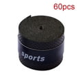 thumbnail image 1 of Tmvgtek 60 Uds. De Cañas De Pescar Para Raqueta Sobre Empuñaduras, Cinta Para Envolver Bádminton, Bandas Para El Sudor (Negro), 1 of 5