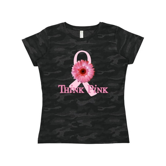Inktastic Think Pink Breast Cancer Women's T-Shirt