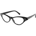thumbnail image 1 of Gafas de disfraz de ojo de gato con pedrería para mujer y niño, años 50, 6, 1 of 5