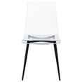 thumbnail image 4 of A La Carte Set of 2 Clear Acrylic Dining Chairs w/Black Metal Base, 4 of 4