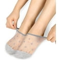 thumbnail image 5 of Sheer No Show Socks for Women Lace Mesh Low Cut Liner Socks Ultra Thin Nylon Invisible No See Footies Sock, 5 of 7