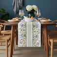 thumbnail image 2 of Spring Daisy Table Runner - 48 Inch Long, Kitchen Dining Table Runner Dresser Scarves, Country Botanicala Flowers Eucalyptus Trees Farmhouse Decor for Coffee Tables Wedding Party Banquet, 2 of 8