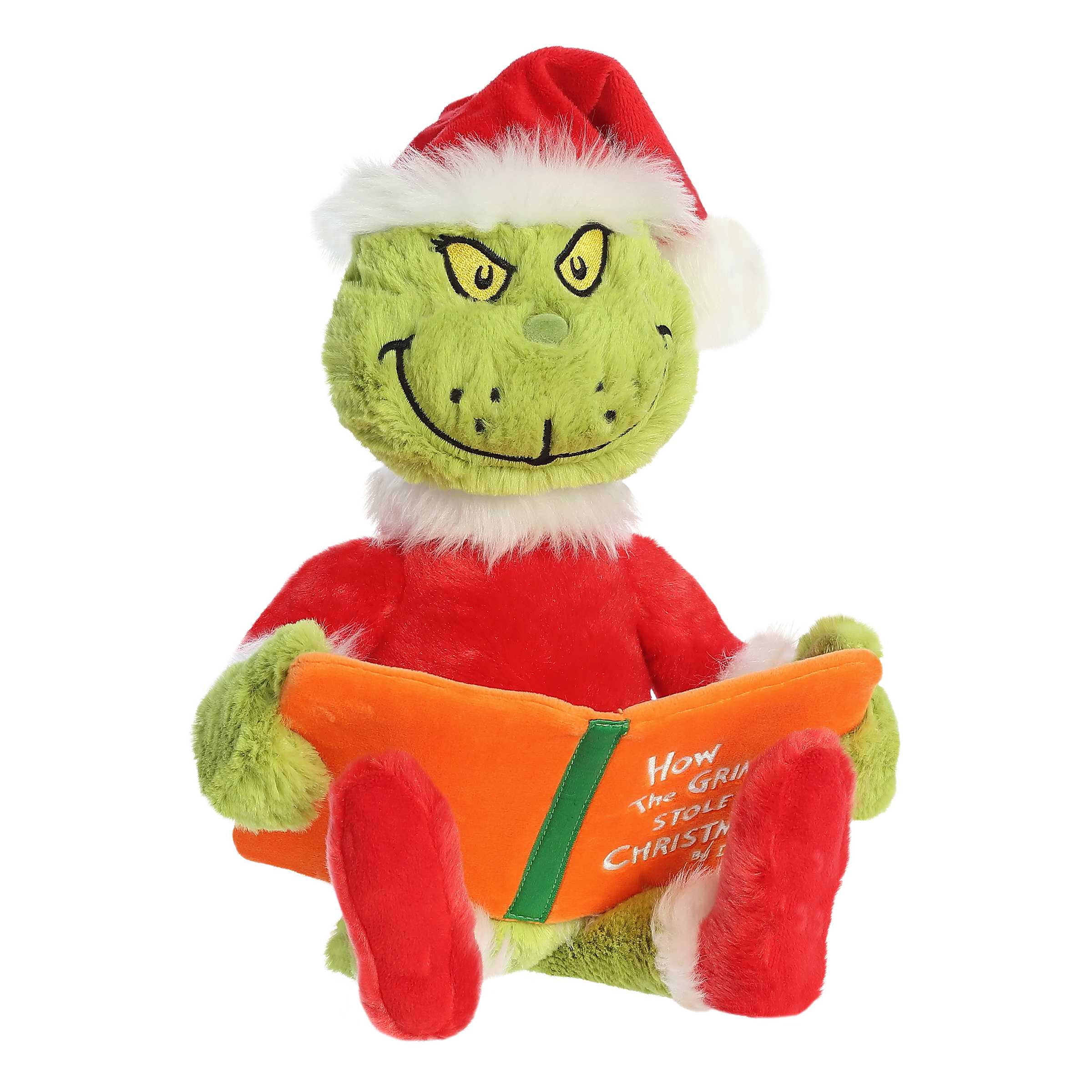 Aurora - Large Green Dr. Seuss - 16" Storytime Grinch - Whimsical Stuffed Animal