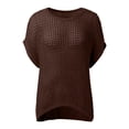 thumbnail image 5 of Cover Ups for Swimwear Women, Plus Size Cover Ups for Swimwear Women Off The Shoulder Solid Color Crochet Coverups Hollow Out Short Sleeve Womens Bathing Suit Coverups, 5 of 8