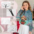 thumbnail image 6 of Xoenoiee Christmas Highland Cattle Gift Print Sweatshirts for Teen Girls Half Zip Long Sleeve Cropped Hoodies Xmas Trendy Preppy Clothes with Kangaroo Pocket for Girls, 5-6 Years, 6 of 7