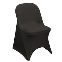 Your Chair Covers Spandex Folding Wedding Black, Solid Stretchable
